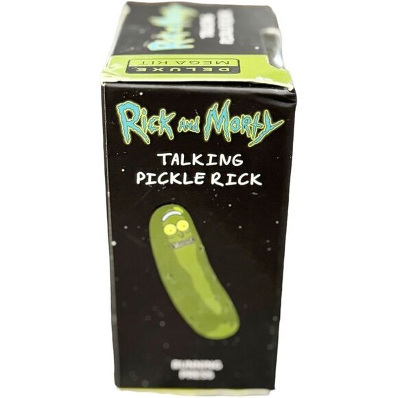 Rick & Morty Adult Swim 3 In Squeezable Talking Pickle Rick Mounted on Base. NEW - Picture 5 of 9